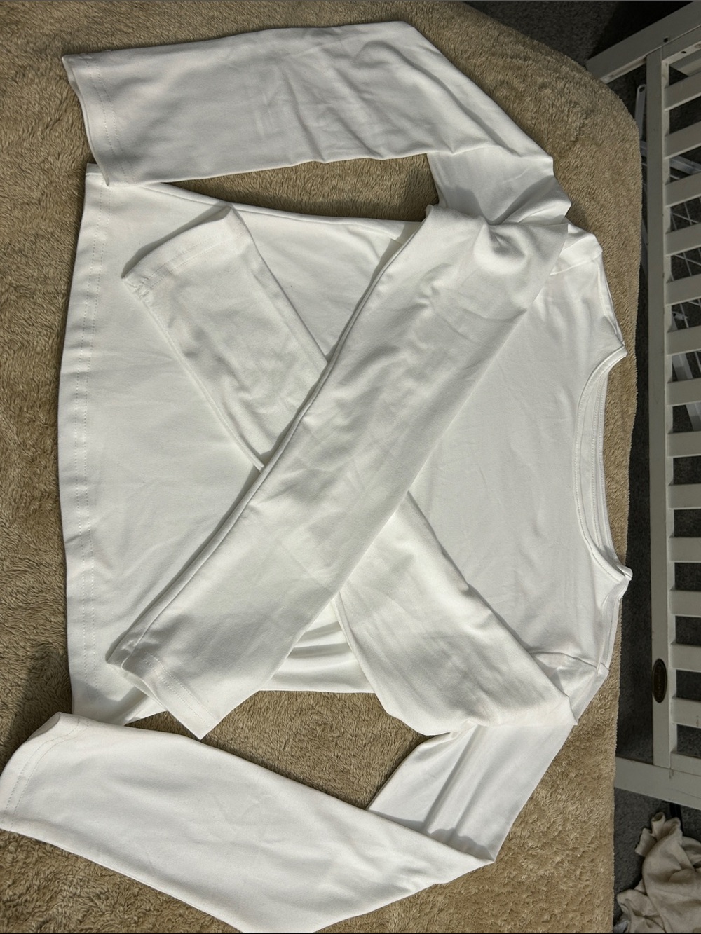2 Pk Classic White Long Sleeve Crewneck Top